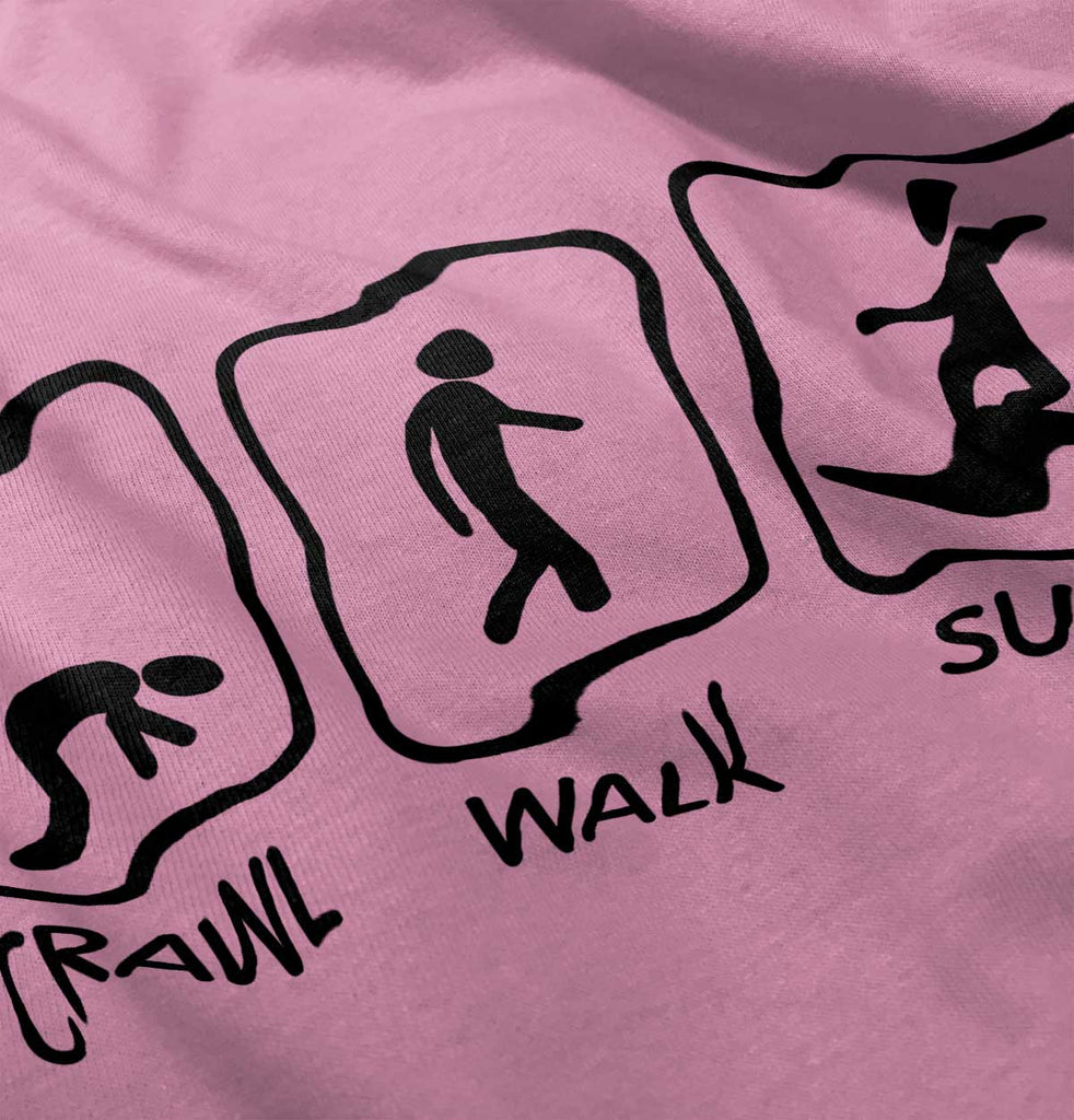 Crawl Walk Surf Solid Baby Pajama Top-Direct To Garment Print-Brisco Baby