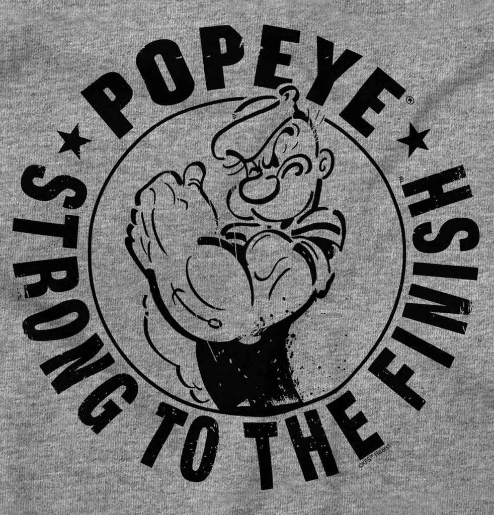 Popeye To The Finish Infant Toddler T Shirt-Direct To Garment Print-Brisco Baby