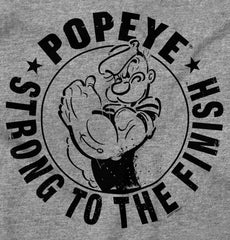 Popeye To The Finish Infant Toddler T Shirt-Direct To Garment Print-Brisco Baby