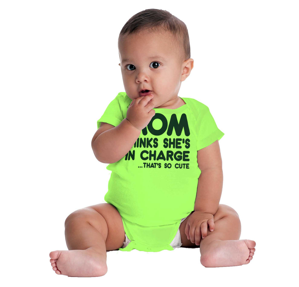 In Charge Romper Bodysuit-Direct To Garment Print-Brisco Baby