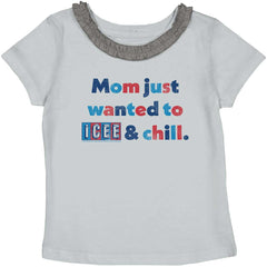 Icee & Chill Toddler Ruffled Trim T-Shirt-Direct To Garment Print-Brisco Baby