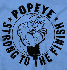 Popeye To The Finish Toddler Baseball-Direct To Garment Print-Brisco Baby