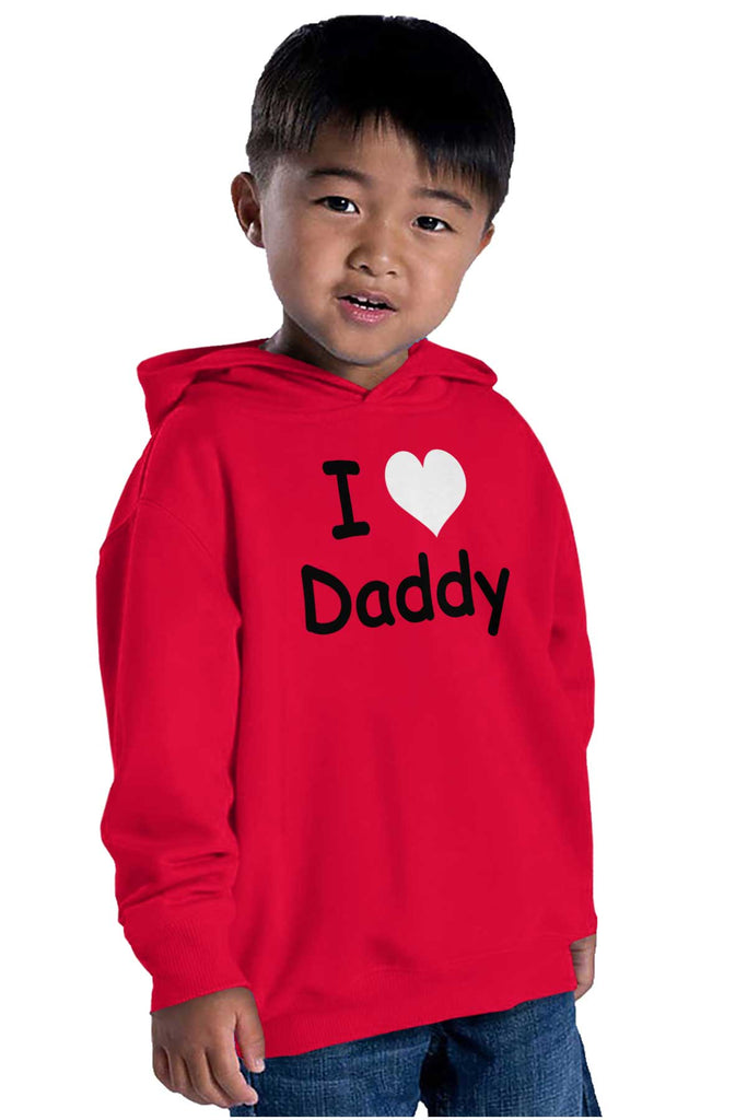 I Heart Daddy Toddler Pullover Hoodie-Direct To Garment Print-Brisco Baby