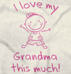 Love My Grandma Baby Striped Skirt Dress-Direct To Garment Print-Brisco Baby