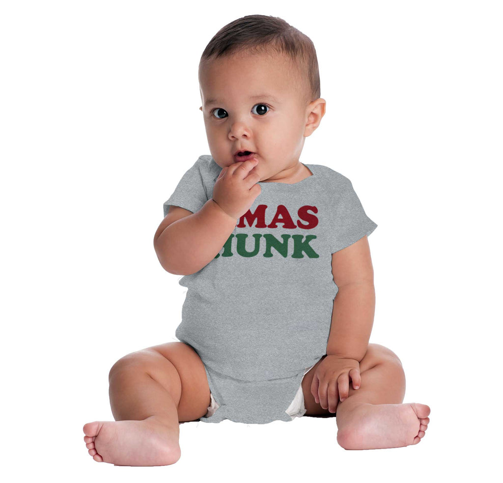 Xmas Hunk Romper Bodysuit-Direct To Garment Print-Brisco Baby