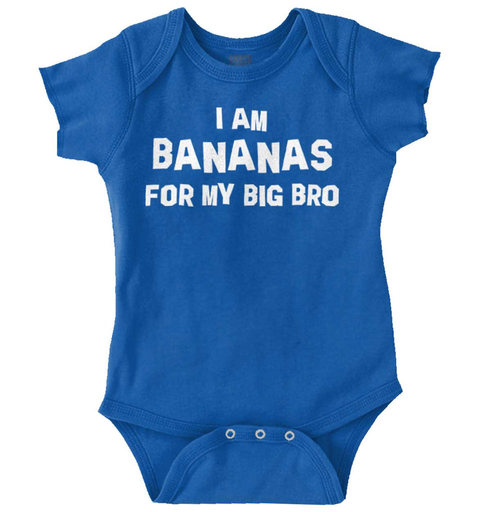 I Am Bananas For My Big Bro Romper Bodysuit-Direct To Garment Print-Brisco Baby