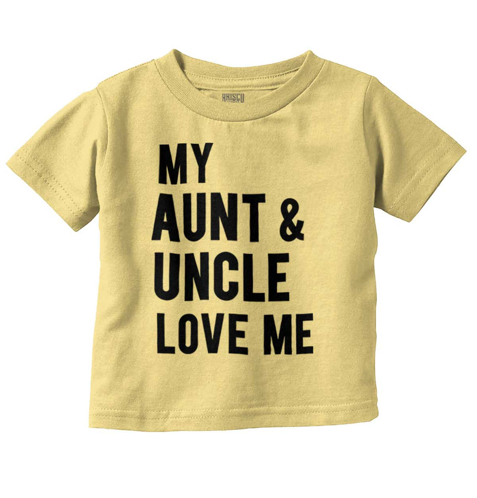 Aunt And Uncle Love Me Infant Toddler T Shirt-Direct To Garment Print-Brisco Baby