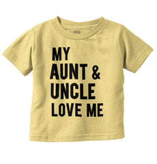 Aunt And Uncle Love Me Infant Toddler T Shirt-Direct To Garment Print-Brisco Baby