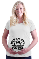 Bun In The Oven Maternity T-Shirt-Direct To Garment Print-Brisco Baby