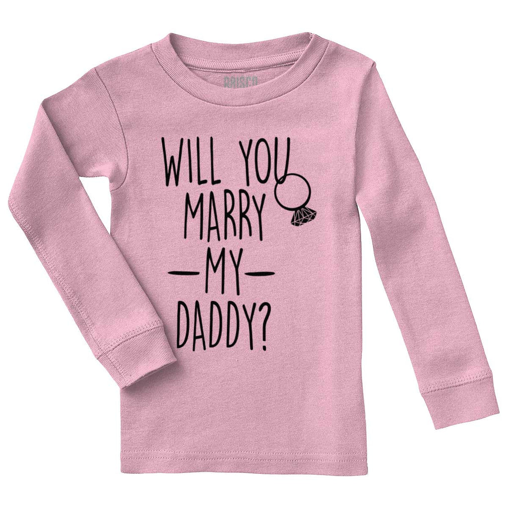 Marry My Daddy Solid Baby Pajama Top-Direct To Garment Print-Brisco Baby