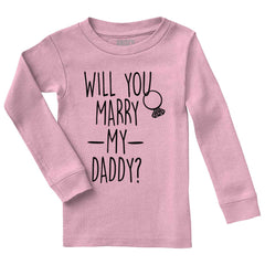 Marry My Daddy Solid Baby Pajama Top-Direct To Garment Print-Brisco Baby