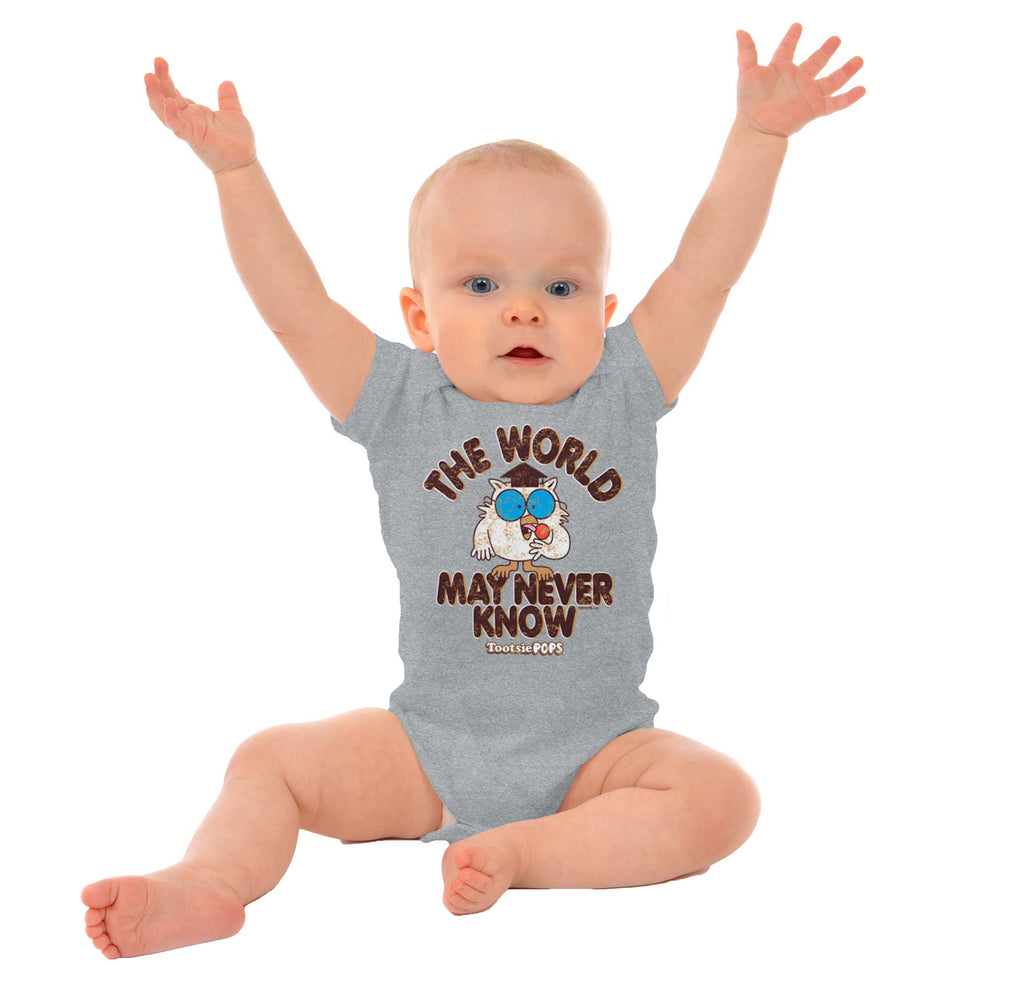 The World May Never Know Romper Bodysuit-Direct To Garment Print-Brisco Baby