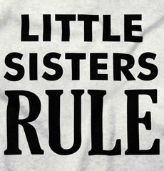 Little Sisters Rule Infant Baby Bib-Direct To Garment Print-Brisco Baby