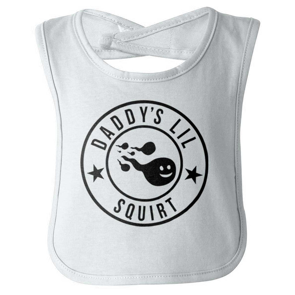 Daddy's Lil Squirt Infant Baby Bib-Direct To Garment Print-Brisco Baby