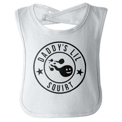 Daddy's Lil Squirt Infant Baby Bib-Direct To Garment Print-Brisco Baby