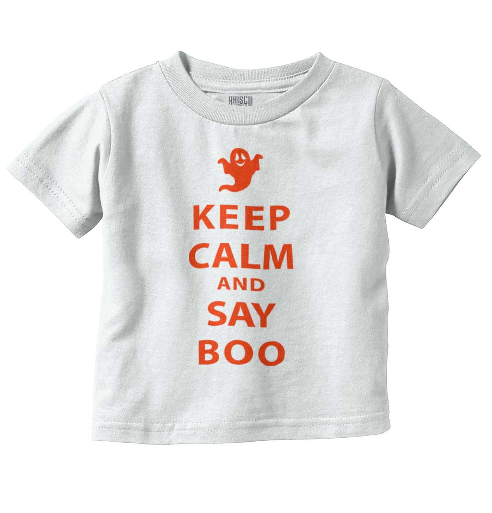 Say Boo Infant Toddler T Shirt-Direct To Garment Print-Brisco Baby