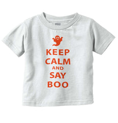 Say Boo Infant Toddler T Shirt-Direct To Garment Print-Brisco Baby
