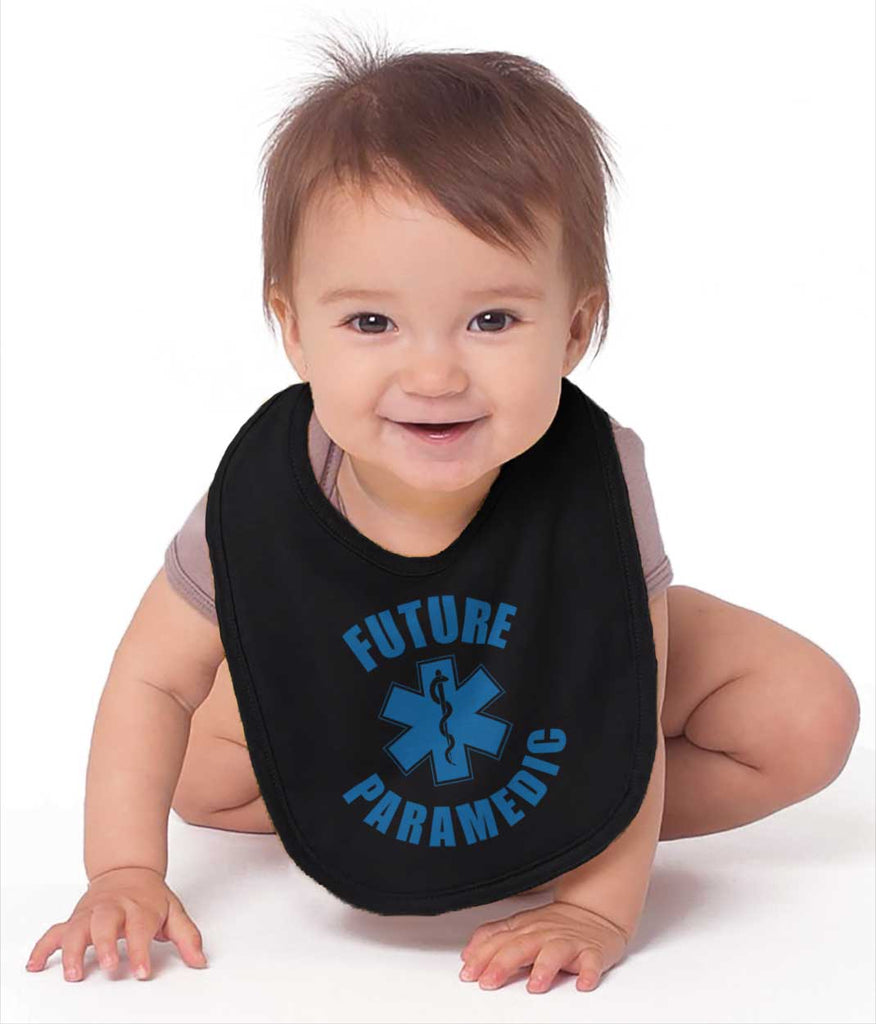 Future Paramedic Infant Baby Bib-Direct To Garment Print-Brisco Baby