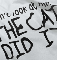 Cat Did It Infant Toddler T Shirt-Direct To Garment Print-Brisco Baby