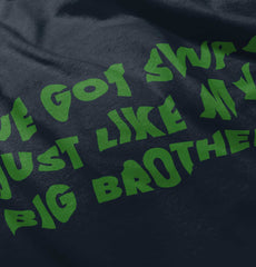 Got Swag Like Big Brother Romper Bodysuit-Direct To Garment Print-Brisco Baby