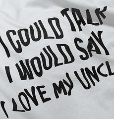 I Love My Uncle Toddler Infant Baby Bib-Direct To Garment Print-Brisco Baby