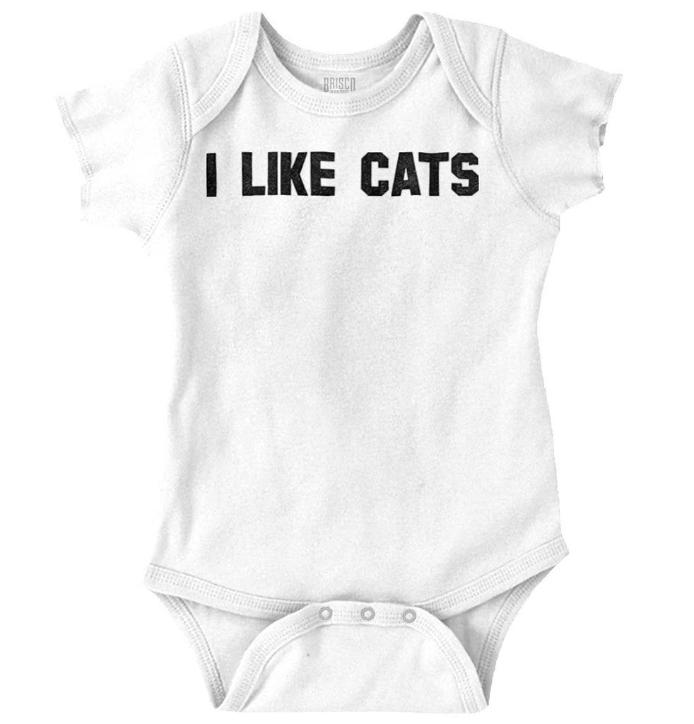 I Like Cats Romper Bodysuit-Direct To Garment Print-Brisco Baby