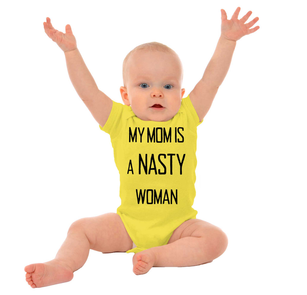 Nasty Woman Romper Bodysuit-Direct To Garment Print-Brisco Baby