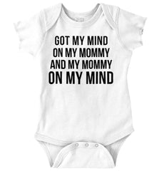 Mind On Mommy Romper Bodysuit-Direct To Garment Print-Brisco Baby