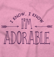 I'm Adorable Infant Toddler T Shirt-Direct To Garment Print-Brisco Baby