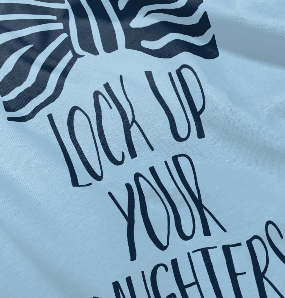 Lock Up Your Daughters Infant Baby Bib-Direct To Garment Print-Brisco Baby