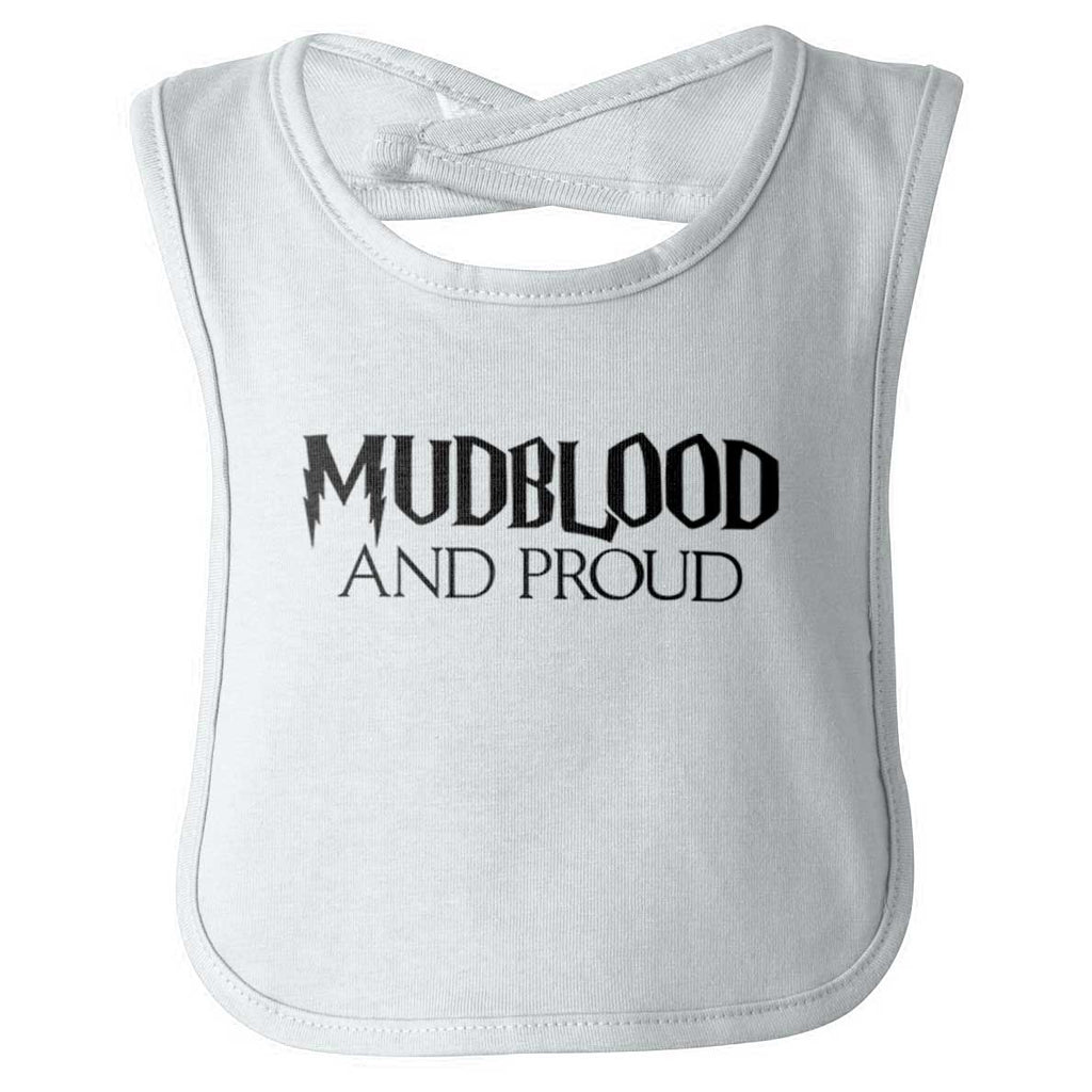 Mudblood And Proud Infant Baby Bib-Direct To Garment Print-Brisco Baby