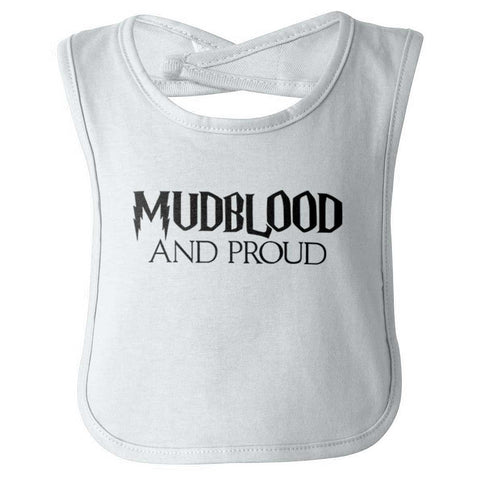 Mudblood And Proud Infant Baby Bib-Direct To Garment Print-Brisco Baby