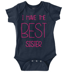 Have The Best Sister Romper Bodysuit-Direct To Garment Print-Brisco Baby