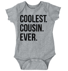 Coolest Cousin Ever Romper Bodysuit-Direct To Garment Print-Brisco Baby