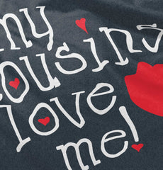 Cousins Love Me Football Romper Bodysuit-Direct To Garment Print-Brisco Baby