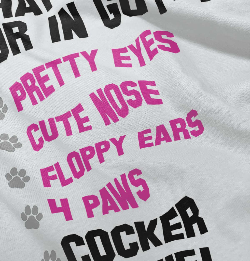 Cocker Spaniel List Romper Bodysuit-Direct To Garment Print-Brisco Baby