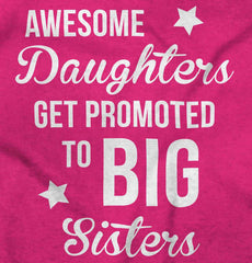 Awesome Daughter Promote Big Sisters Romper Bodysuit-Direct To Garment Print-Brisco Baby