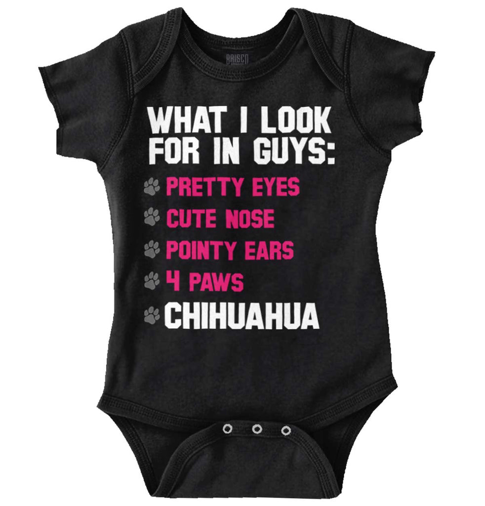 Chihuahua Checklist Romper Bodysuit-Direct To Garment Print-Brisco Baby
