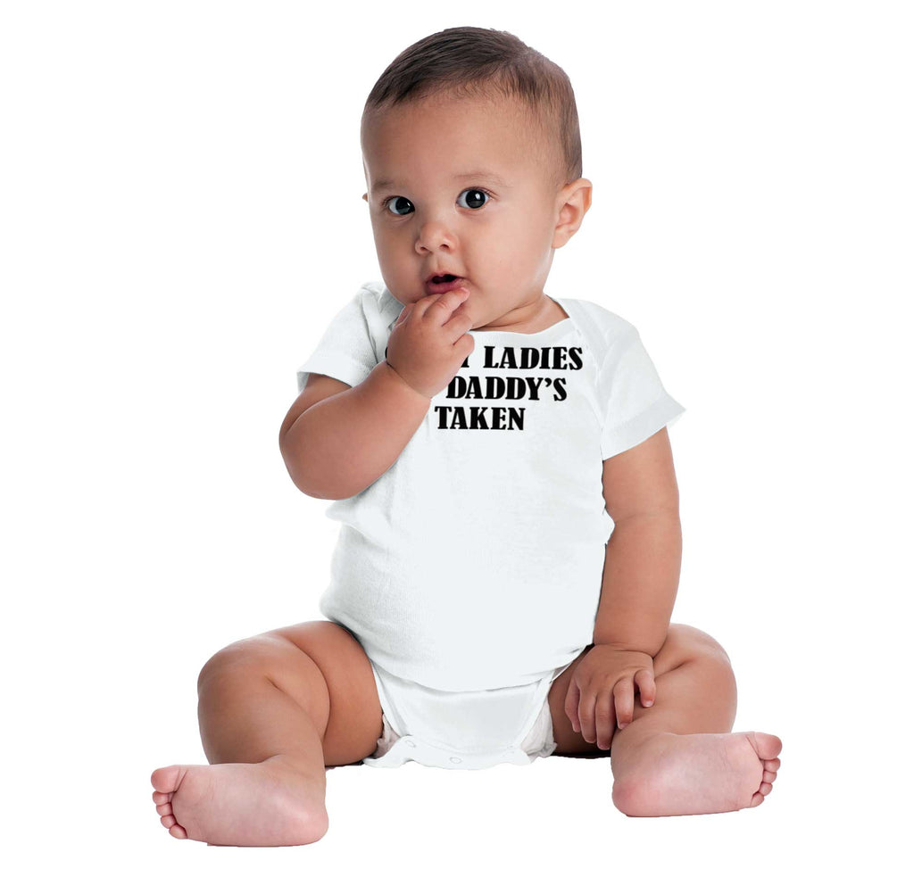 Daddy's Taken Romper Bodysuit-Direct To Garment Print-Brisco Baby