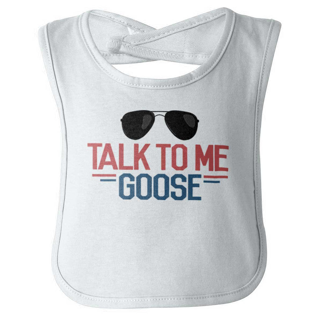 Talk To Me Goose Infant Baby Bib-Direct To Garment Print-Brisco Baby