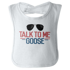 Talk To Me Goose Infant Baby Bib-Direct To Garment Print-Brisco Baby