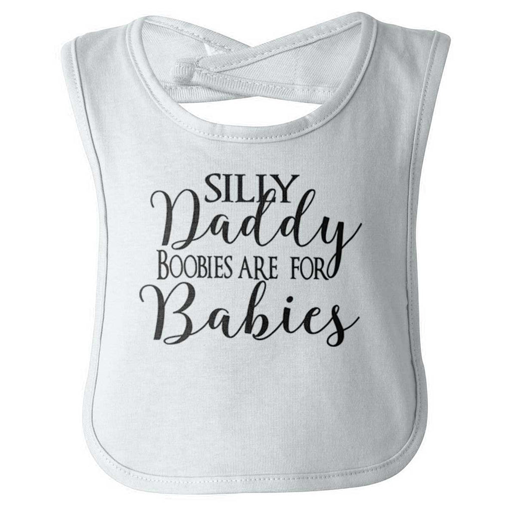 Boobies For Babies Infant Baby Bib-Direct To Garment Print-Brisco Baby