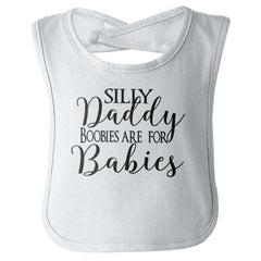 Boobies For Babies Infant Baby Bib-Direct To Garment Print-Brisco Baby