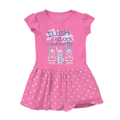 Slush O Clock Somewhere Baby Polka Dot Skirt Dress-Direct To Garment Print-Brisco Baby