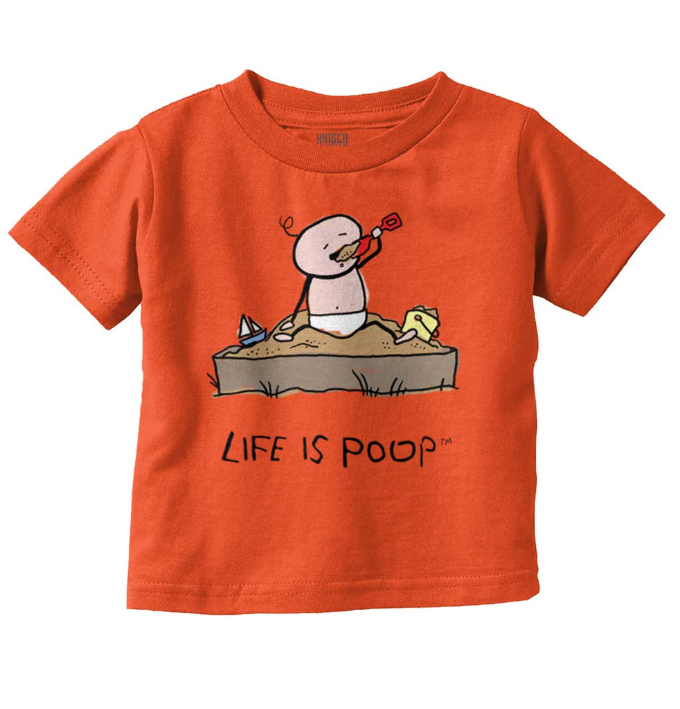 Eating Sand Infant Toddler T Shirt-Direct To Garment Print-Brisco Baby