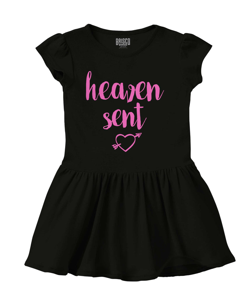 Heaven Sent Solid Baby Infant Dress-Direct To Garment Print-Brisco Baby