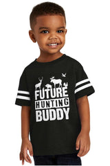 Future Deer Hunting Bud Toddler Football Jersey Tee-Direct To Garment Print-Brisco Baby