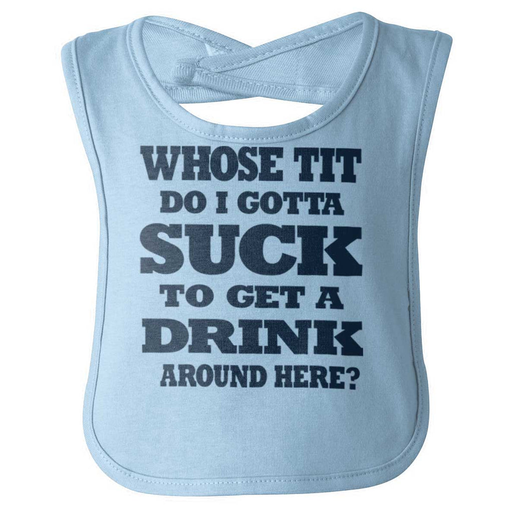 Get A Drink Infant Baby Bib-Direct To Garment Print-Brisco Baby