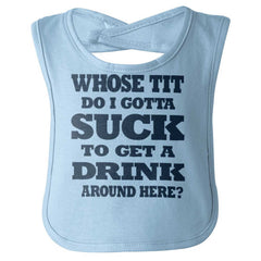 Get A Drink Infant Baby Bib-Direct To Garment Print-Brisco Baby