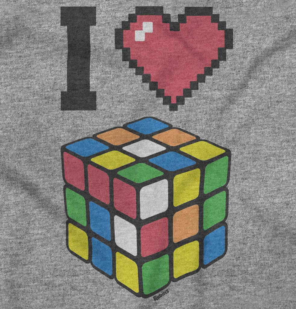 I Love Rubik's Cube Romper Bodysuit-Direct To Garment Print-Brisco Baby